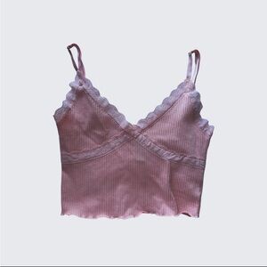 'H&M' PINK LACED TANK TOP